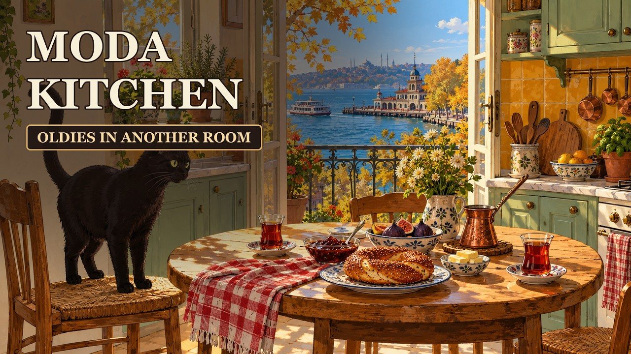 Another Room İstanbul: Moda'da sabah, mutfakta siyah kedi