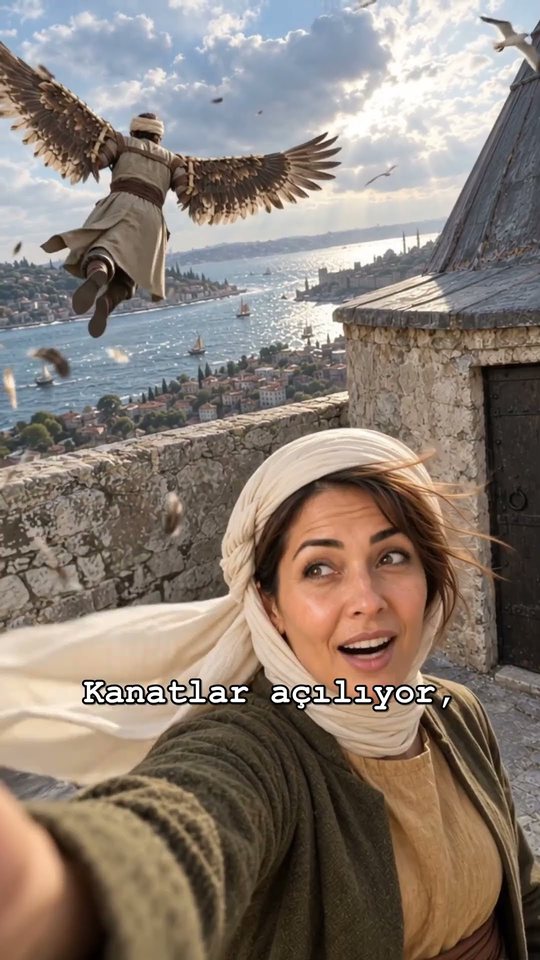 Tarihte O An: Hezarfen Galata Kulesi'nden uçarken