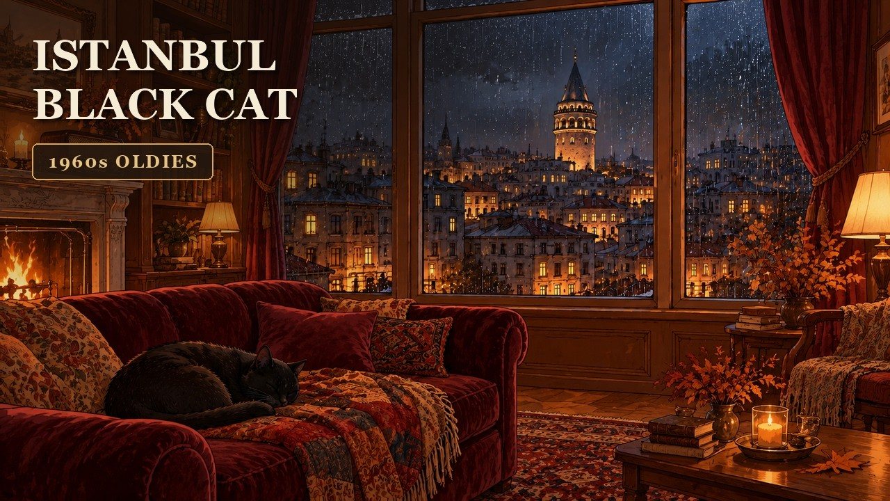 Another Room İstanbul: Karanlık çökünce Galata, şöminenin başında siyah kedi